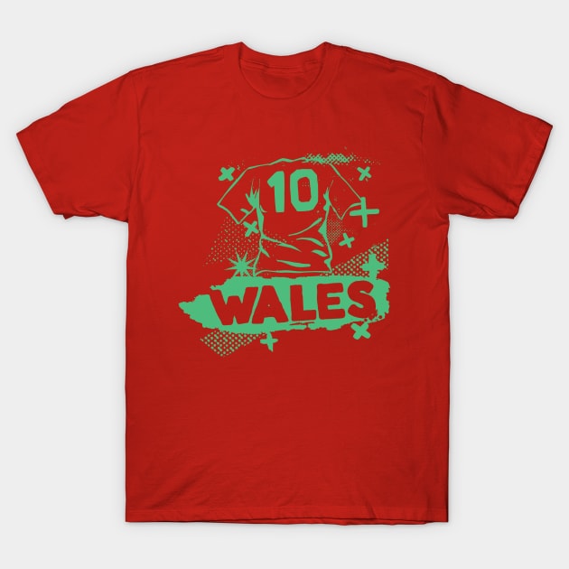 Retro Welsh Football // Vintage Grunge Wales Soccer T-Shirt by SLAG_Creative
